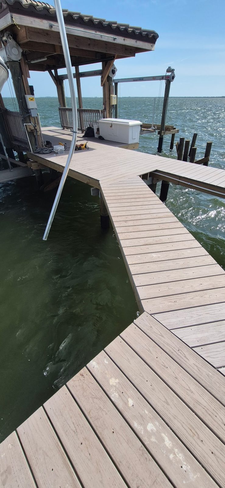 Composite waterfront dock decking